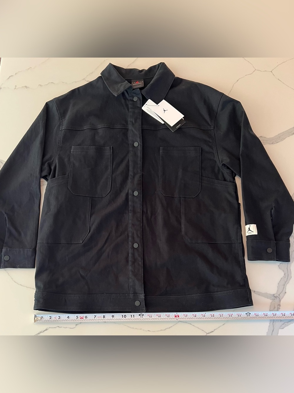 Jordan Black Snap-Front Workwear Jacket